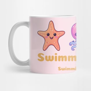 swimming class, swim kids rule, sea animals v5 Mug
